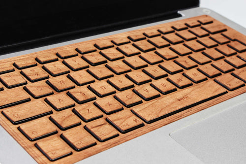 Macbook Keyboard Cherry Wood Sticker Decal Skin Cover Case for Air Pro 11 13 15 12 inch in 1