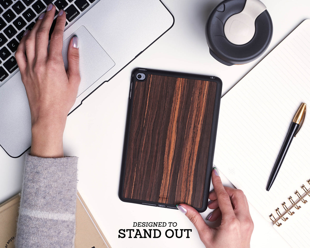 ipad case cover wood protection protective ebony mini air pro