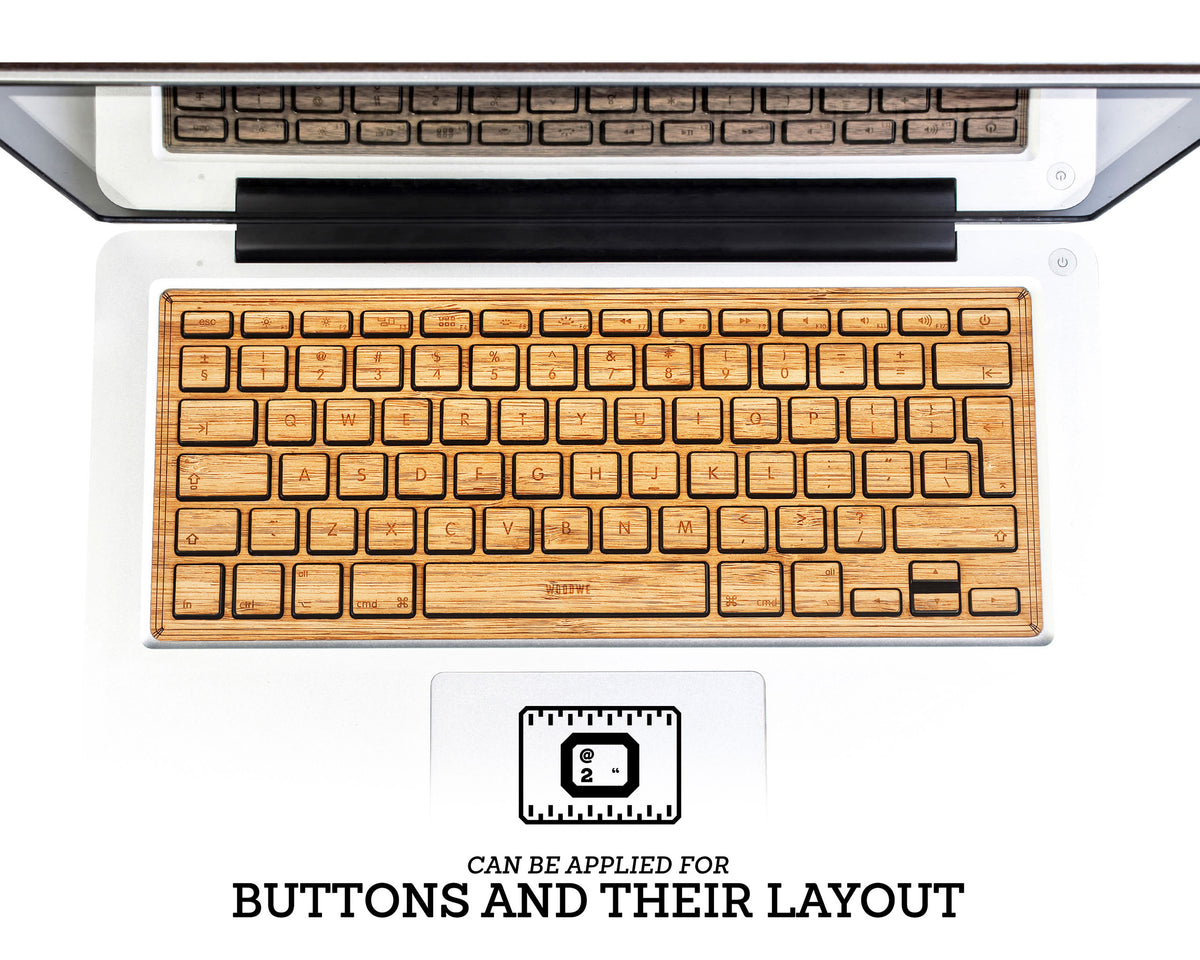 Macbook Wood Keyboard Skin - Bamboo