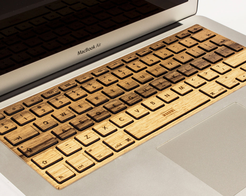 Macbook Wood Keyboard Skin - Black Frake