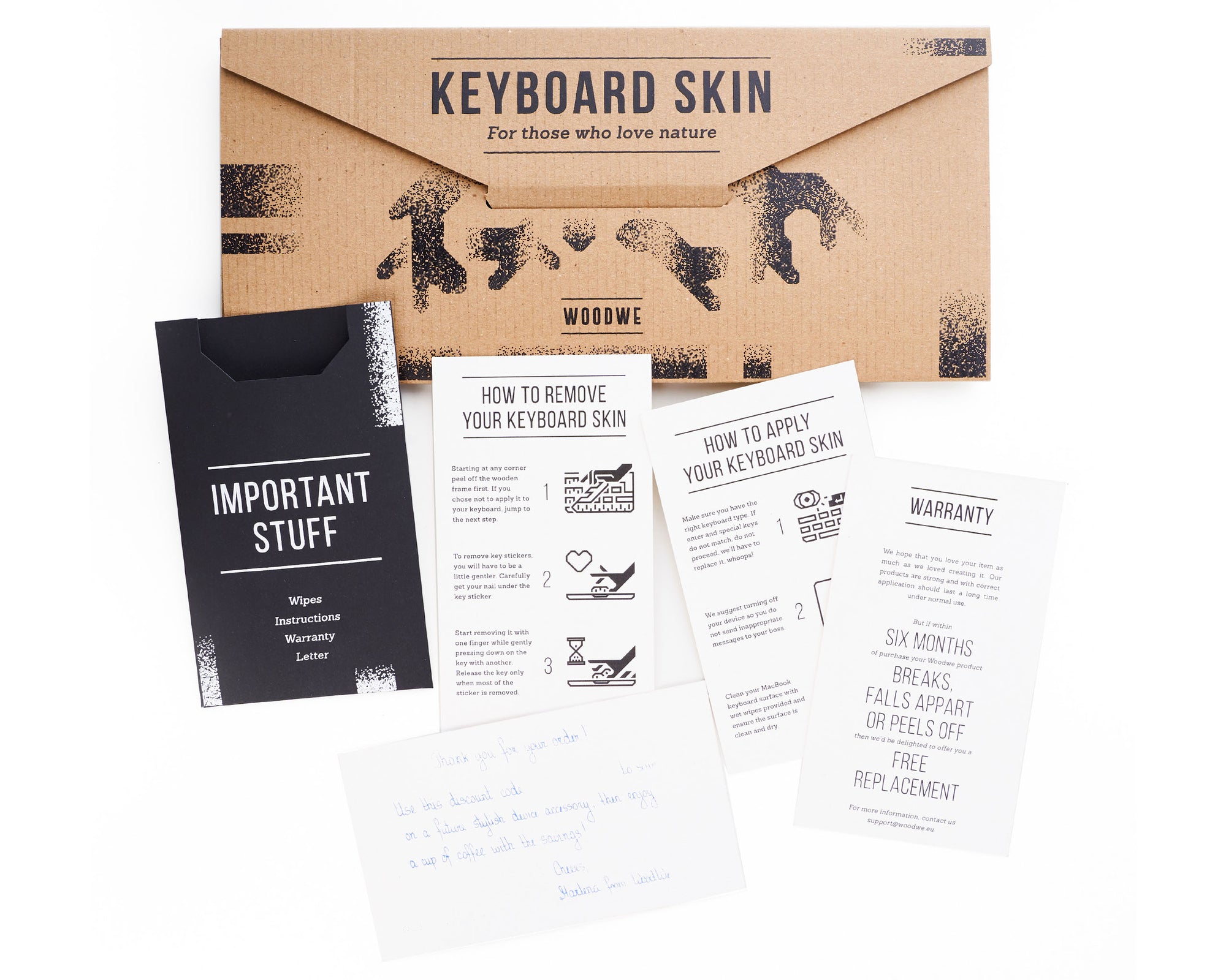 Macbook Wood Keyboard Skin - Light Teak