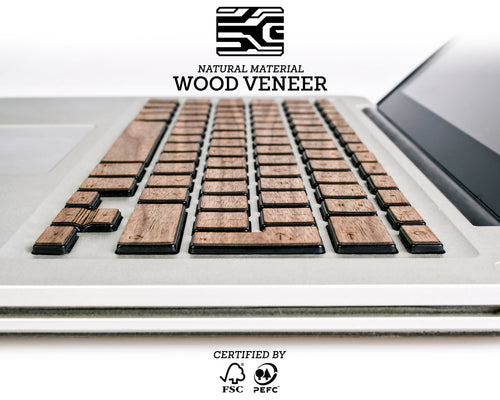 Macbook Wood Keyboard Skin - Walnut