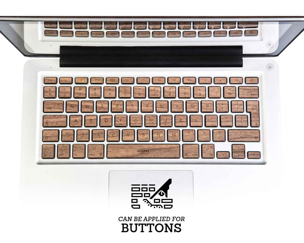 Macbook Wood Keyboard Skin - Walnut