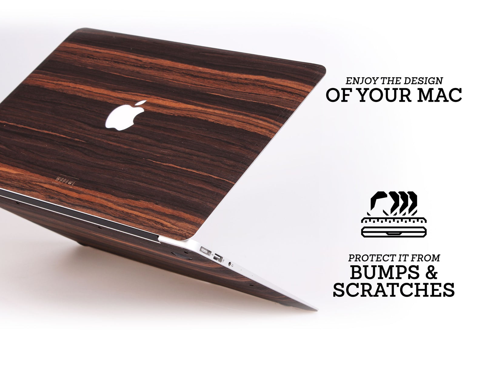 MacBook Skin - Made of Real Wood - Ebony