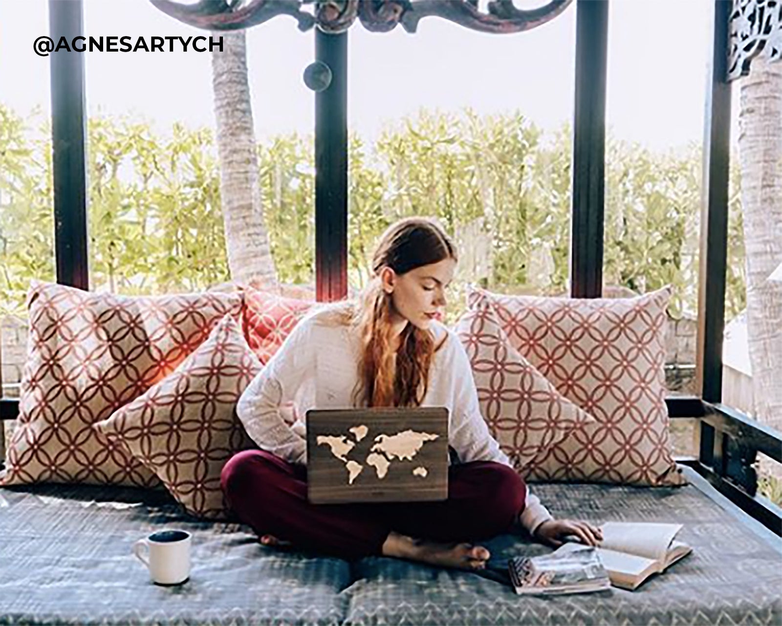 World Map - Macbook Wood Skin